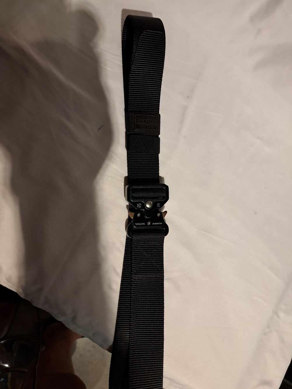 Dakota Black Tactical Web Belt with Quick-Release Buckle